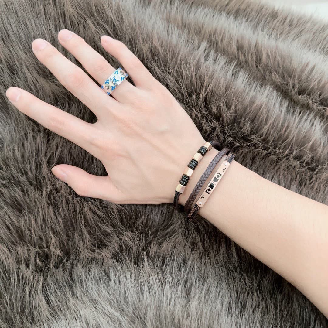 Louis Vuitton Brown Leather Bracelet